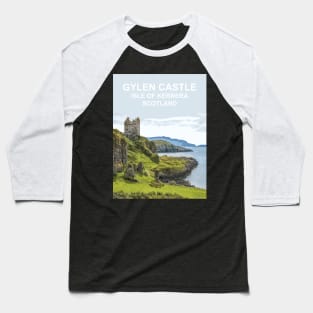 Gylen Castle, Isle of Kerrera Scotland. Scottish gift. Travel poster Baseball T-Shirt